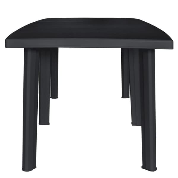 vidaXL Puutarhapöytä 216x90x72 cm muovi antrasiitti