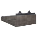 Miniatyrbillede 5 af 8: vidaXL solseng 110x200 cm polyrattan grå