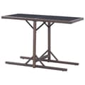 Miniatyrbillede 4 af 6: vidaXL havebord 110 x 53 x 72 cm brun glas og poliratanas