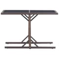Miniatyrbillede 2 af 6: vidaXL havebord 110 x 53 x 72 cm brun glas og poliratanas
