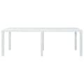 Miniatyrbillede 3 af 5: vidaXL havebord 220x90x72 cm plastik rattan-look hvid