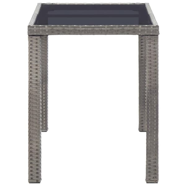 vidaXL Trädgårdsbord antracit 123x60x74 cm konstrotting