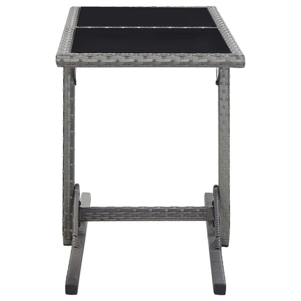 vidaXL havebord 110x53x72 cm antracitgrå glas og poliratanas