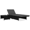 Miniatyrbillede 4 af 10: vidaXL liggestole 2 stk. med bord polyrattan sort