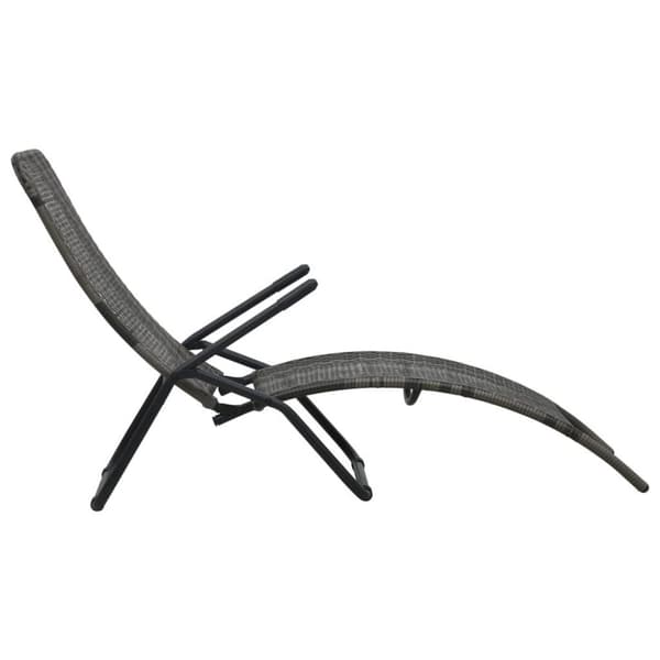 vidaXL foldbar liggestol polyrattan grå