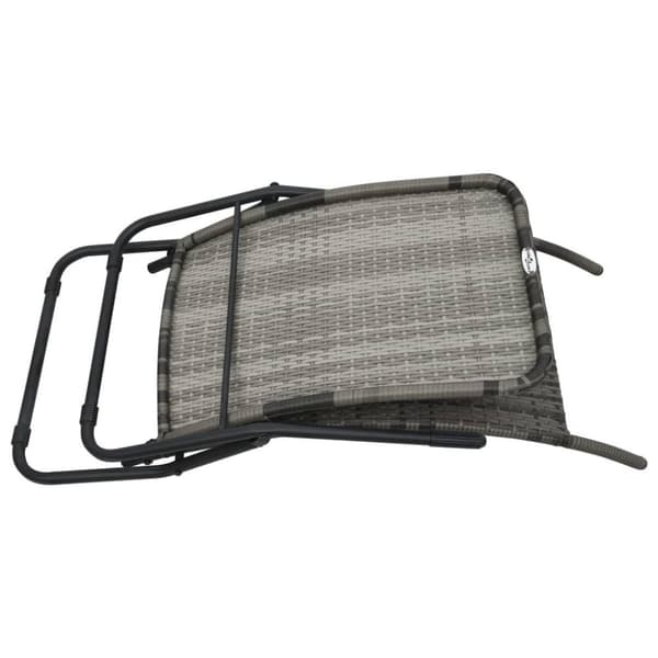 vidaXL foldbar liggestol polyrattan grå