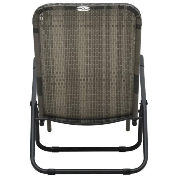 vidaXL foldbar liggestol polyrattan grå
