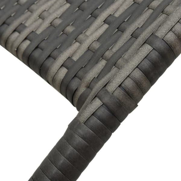 vidaXL foldbar liggestol polyrattan grå