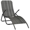 Miniatyrbillede 1 af 7: vidaXL foldbar liggestol polyrattan grå