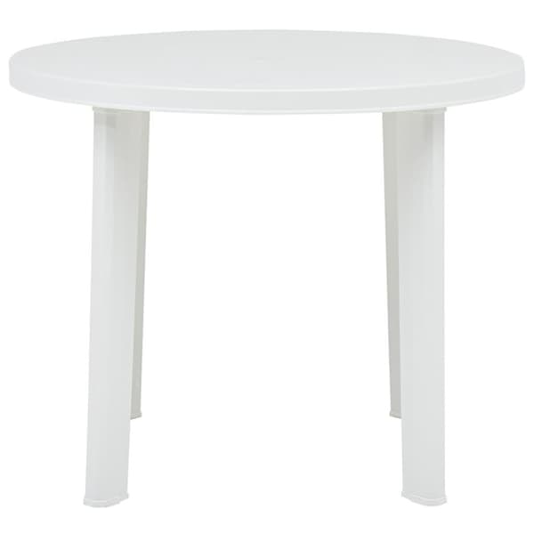 vidaXL Hagebord hvit 89 cm plast