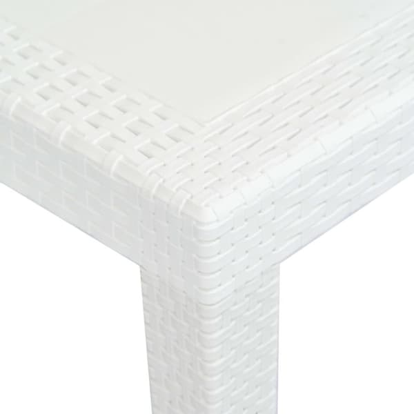 vidaXL Hagebord 220x90x72 cm plast antrasitt rottingdesign