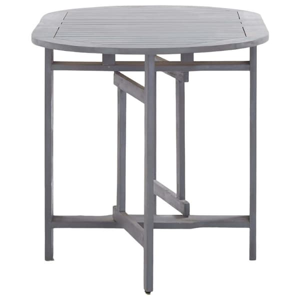 vidaXL Hagebord grå 120x70x74 cm heltre akasie