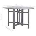Miniatyrbilde 8 av 8: vidaXL Hagebord grå 120x70x74 cm heltre akasie