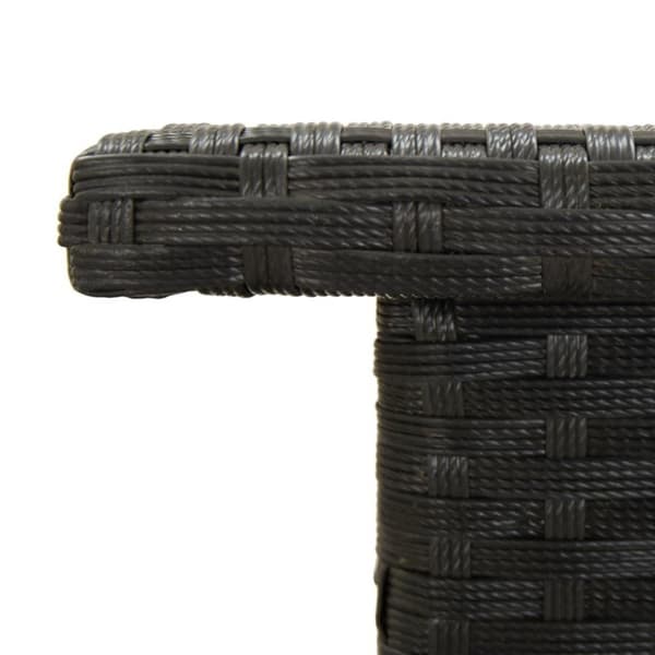 vidaXL tebord 50 x 50 x 47 cm polyrattan sort