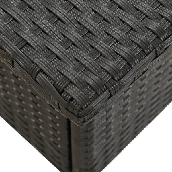 vidaXL tebord 50 x 50 x 47 cm polyrattan sort