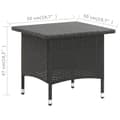 Miniatyrbillede 5 af 5: vidaXL tebord 50 x 50 x 47 cm polyrattan sort