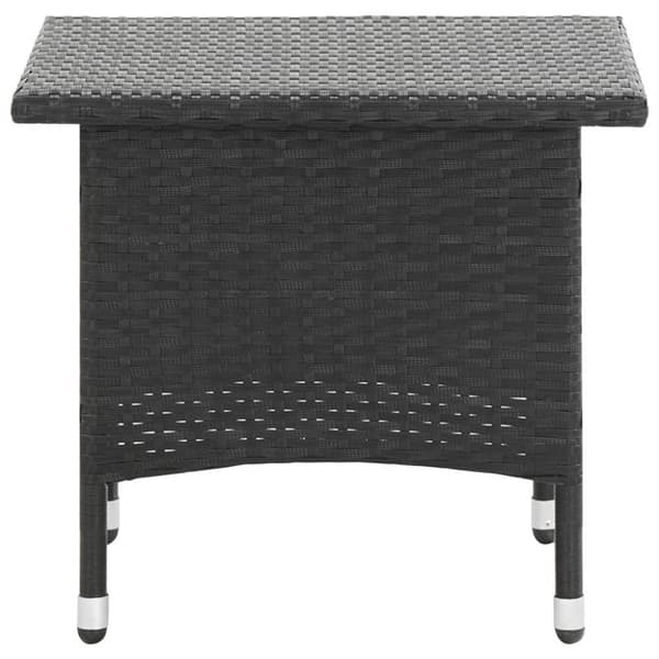 vidaXL tebord 50 x 50 x 47 cm polyrattan sort
