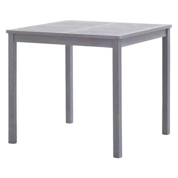 vidaXL Hagebord grå 80x80x74 cm heltre akasie