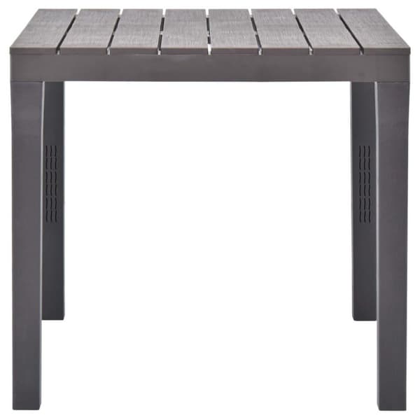 vidaXL havebord 78 x 78 x 72 cm plastik mokkafarvet