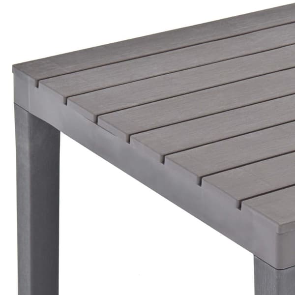 vidaXL havebord 78 x 78 x 72 cm plastik mokkafarvet