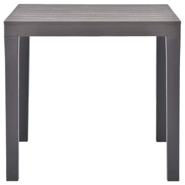 vidaXL havebord 78 x 78 x 72 cm plastik mokkafarvet