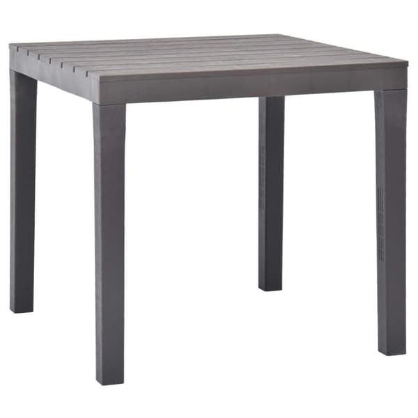 vidaXL havebord 78 x 78 x 72 cm plastik mokkafarvet