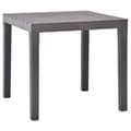 Miniatyrbillede 1 af 5: vidaXL havebord 78 x 78 x 72 cm plastik mokkafarvet