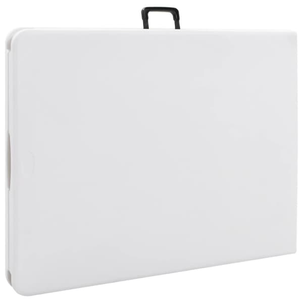 vidaXL Sammenleggbart hagebord hvit 180x72x72 cm HDPE