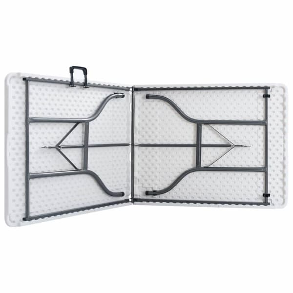 vidaXL Sammenleggbart hagebord hvit 180x72x72 cm HDPE