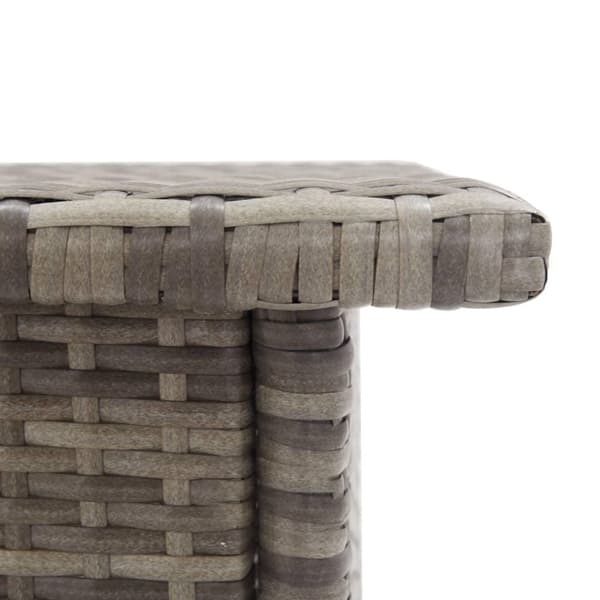 vidaXL tebord 50 x 50 x 47 cm polyrattan grå