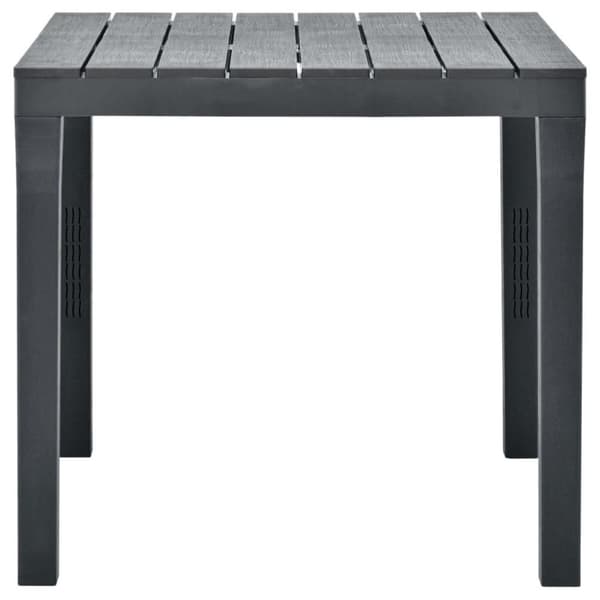 vidaXL Hagebord antrasitt 78x78x72 cm plast