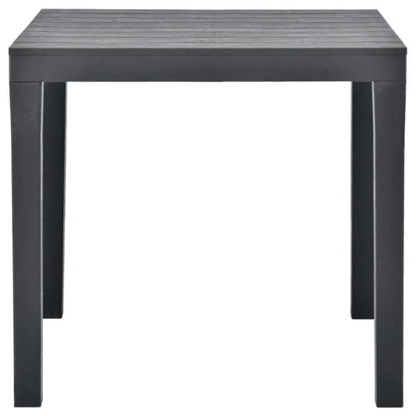 vidaXL Hagebord antrasitt 78x78x72 cm plast