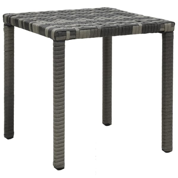 vidaXL liggestole med bord polyrattan antracitgrå