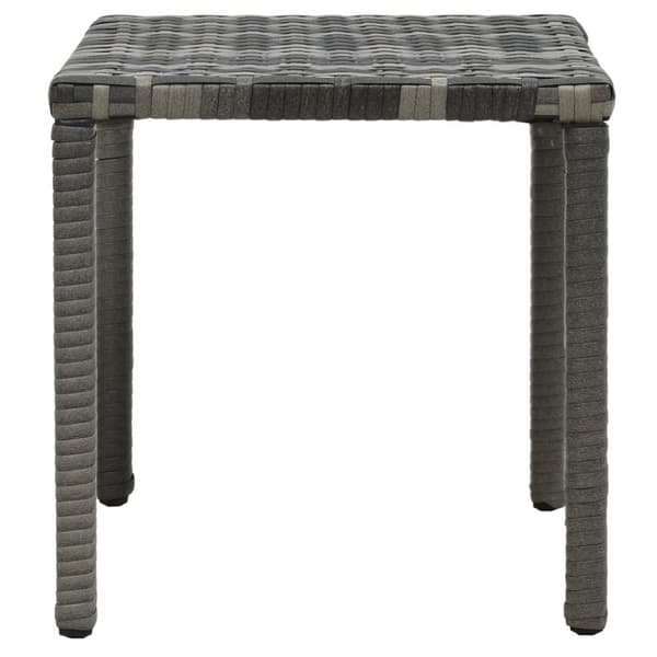 vidaXL liggestole med bord polyrattan antracitgrå