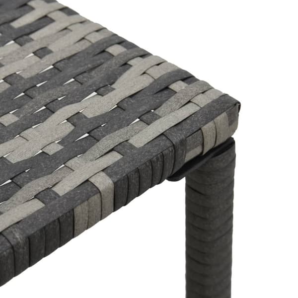 vidaXL liggestole med bord polyrattan antracitgrå