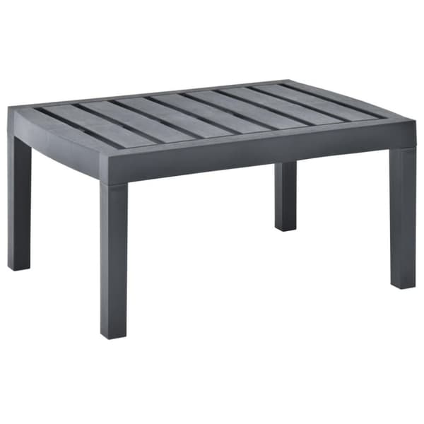 vidaXL Puutarhapöytä antrasiitti 78x55x38 cm muovi