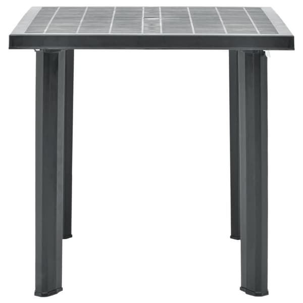 vidaXL Trädgårdsbord antracit 80x75x72 cm plast