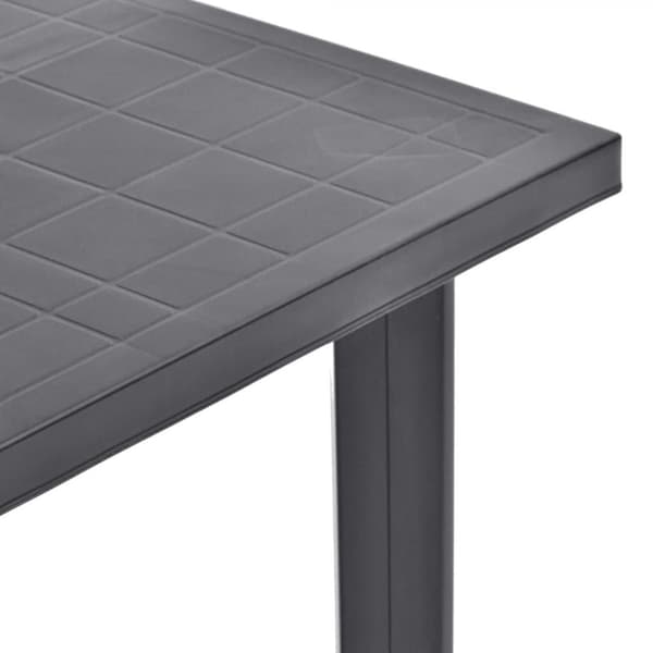 vidaXL Trädgårdsbord antracit 80x75x72 cm plast
