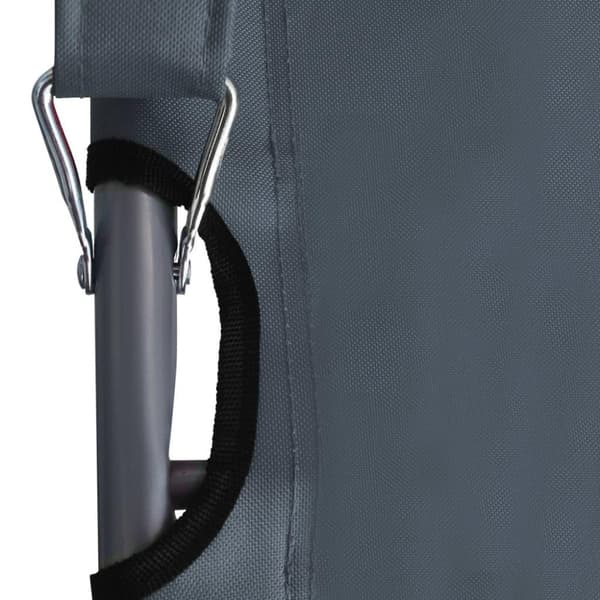 vidaXL foldbare strandstole 2 stk. stof grå