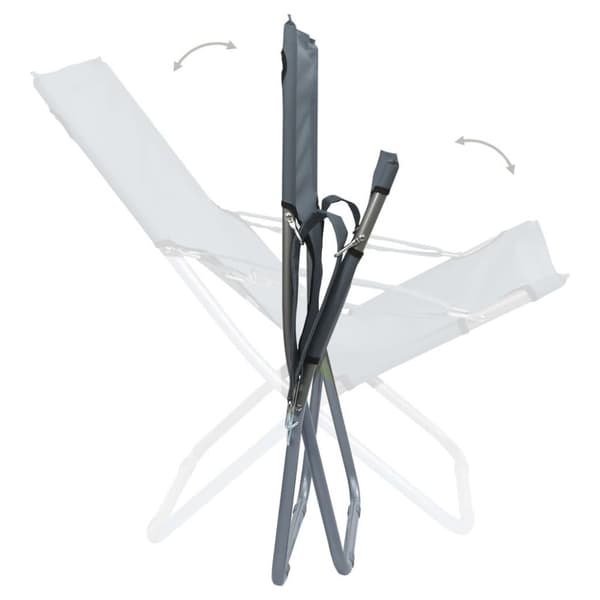 vidaXL foldbare strandstole 2 stk. stof grå