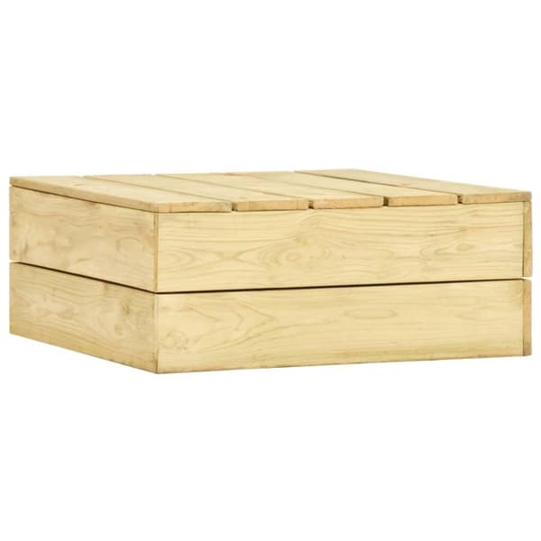 vidaXL Hagebord 75x75x31 cm impregnert furu