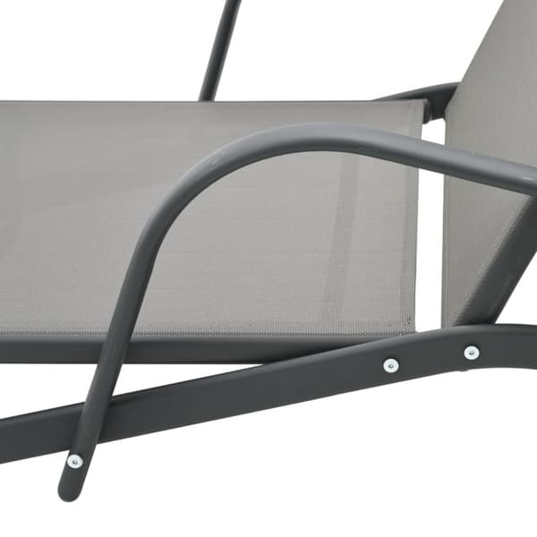 vidaXL Aurinkotuoli teräs ja textilene