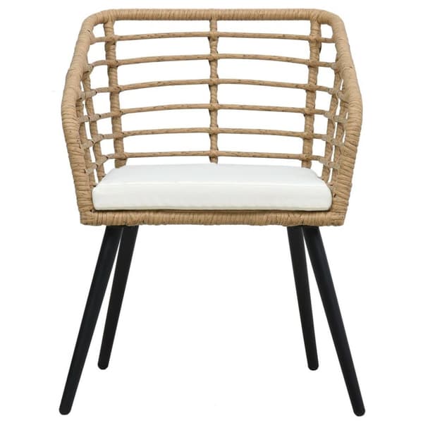 vidaXL havestole med hynder 2 stk. polyrattan egetræsfarve