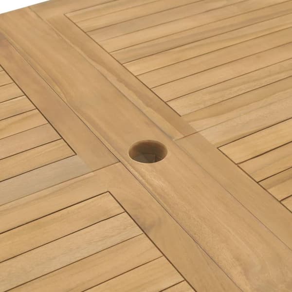 vidaXL forlængeligt havebord 180-280 x 100 x 75 cm massivt teaktræ