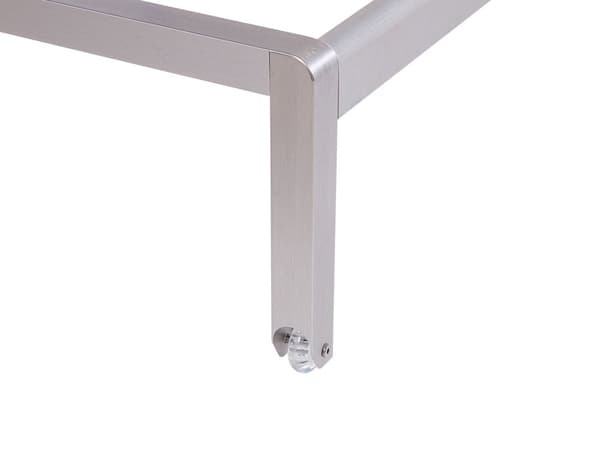 Solseng Hvid Sølv Anodiseret Aluminium og Tekstil 198 x 64 cm Liggestol med Justerbar Nakkestøtte Vedligeholdelsesfri til Udendørs Terrasse