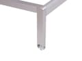 Miniatyrbillede 8 af 9: Solseng Hvid Sølv Anodiseret Aluminium og Tekstil 198 x 64 cm Liggestol med Justerbar Nakkestøtte Vedligeholdelsesfri til Udendørs Terrasse