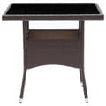 Miniatyrbillede 3 af 6: vidaXL havebord polyrattan brun