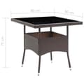 Miniatyrbillede 5 af 6: vidaXL havebord polyrattan brun
