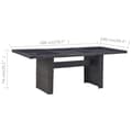 Miniatyrbillede 6 af 6: vidaXL havebord 200x100x74 cm glas og polyrattan sort
