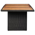 Miniatyrbillede 3 af 6: vidaXL havebord 200x100x74 cm polyrattan sort